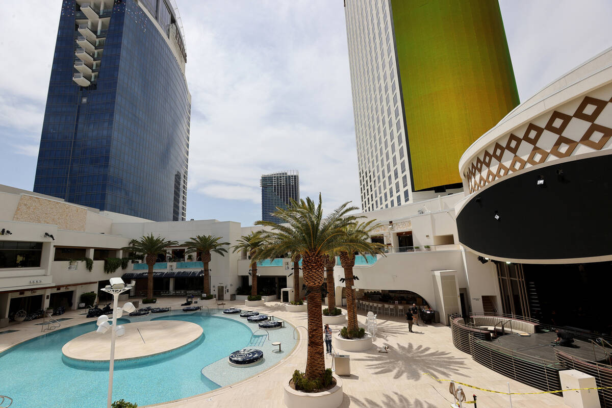 The pool at the Palms in Las Vegas Monday, April 25, 2022. The 766-room off-Strip resort is sch ...