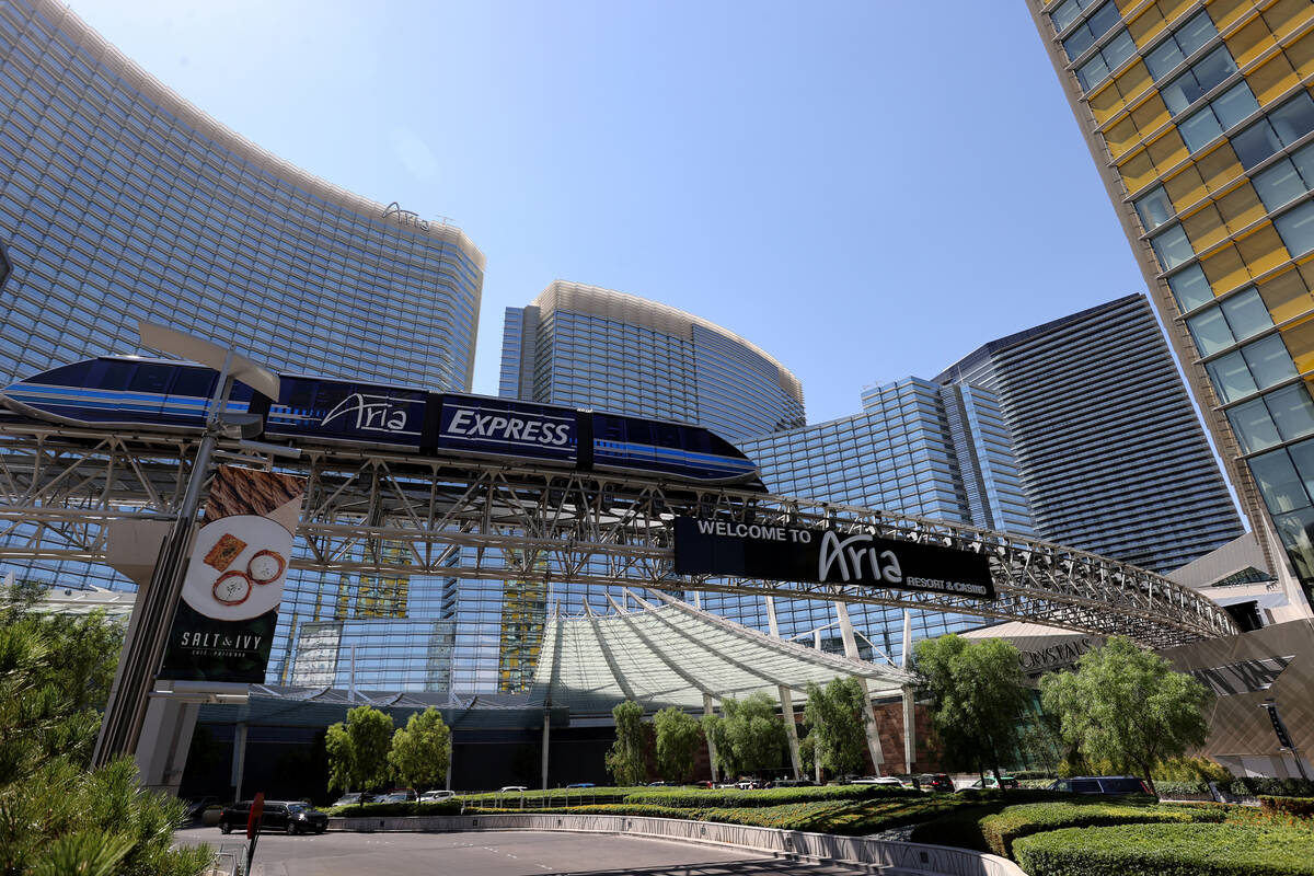Aria and Vdara in Las Vegas Thursday, July 1, 2021. MGM Resorts International sold the two reso ...