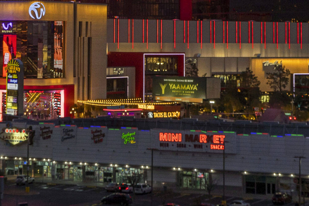 Tacos El Cabron, center, is seen at Resorts World Las Vegas in Las Vegas. (L.E. Baskow/Las Veg ...