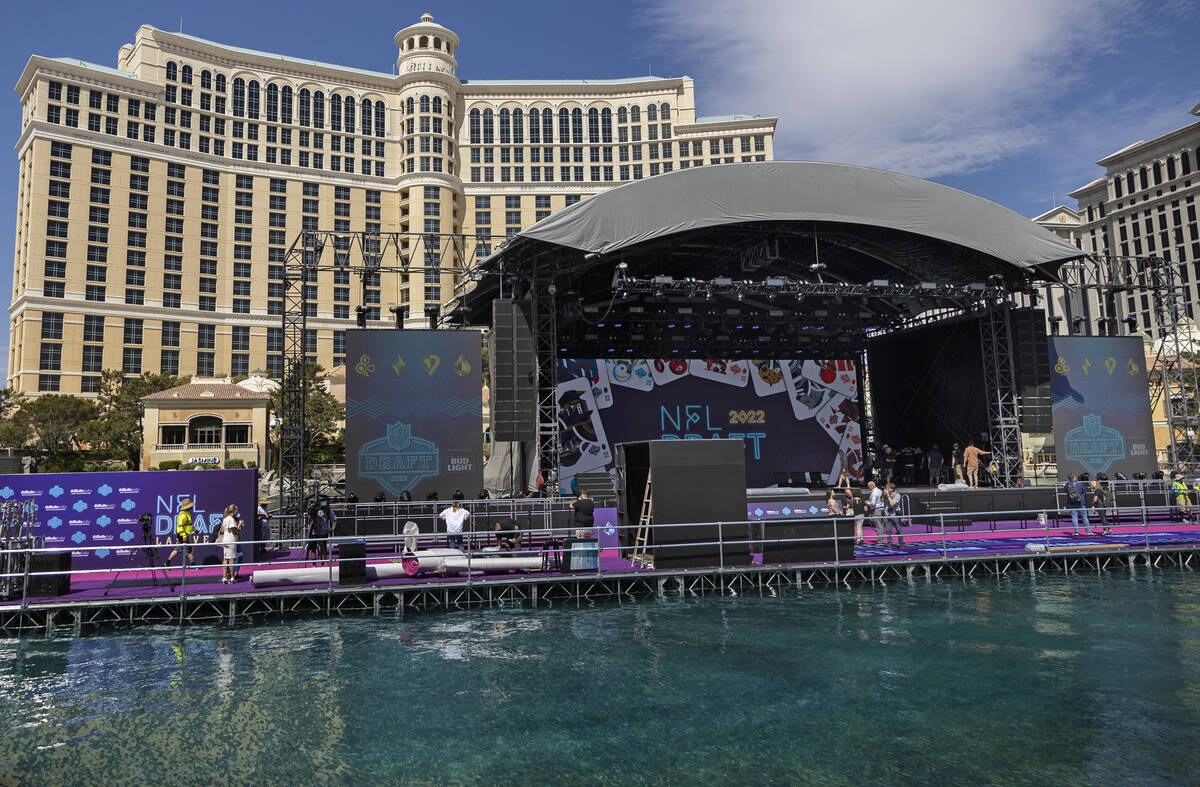 First look at NFL draft theater on Strip, red carpet stage at