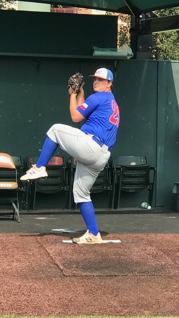 Former Liberty High standout Dawson Beard was the starting pitcher in a junior college game in ...