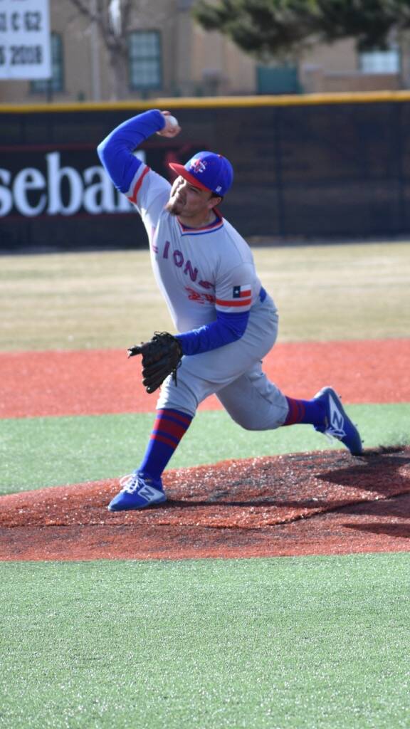 Former Liberty High standout Dawson Beard was the starting pitcher in a junior college game in ...