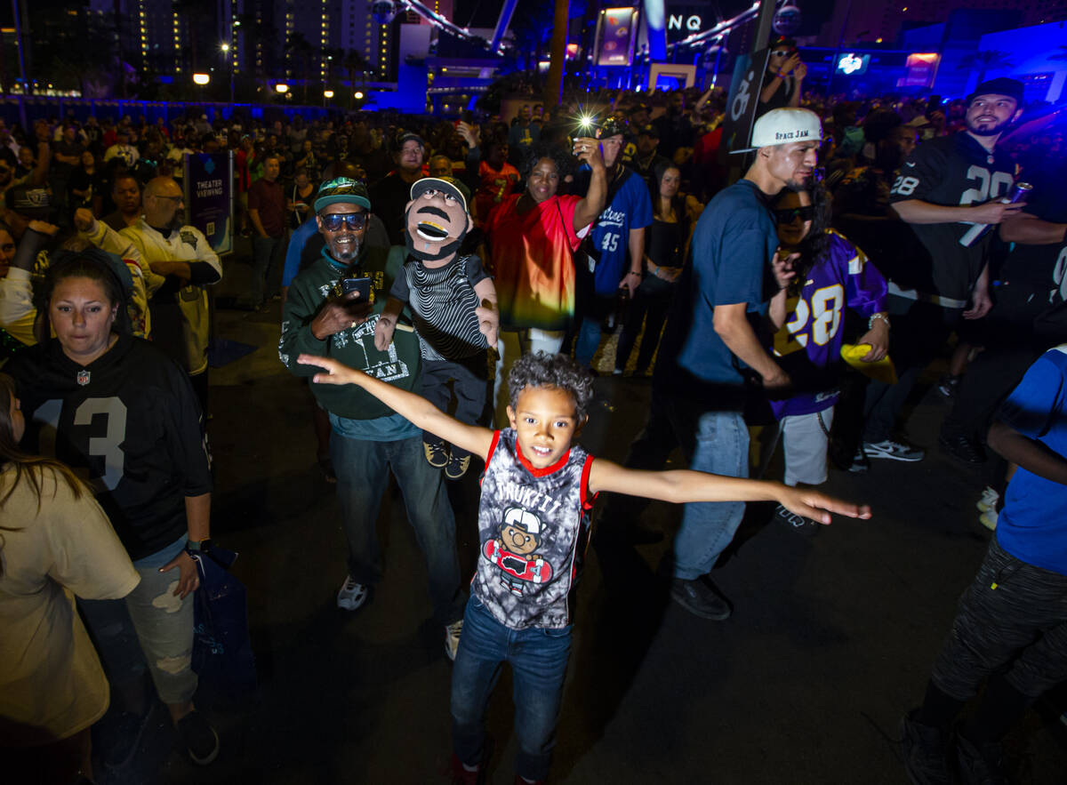 Fans gather as Ice Cube performs during the second day of the NFL draft on Friday, April 29, 20 ...