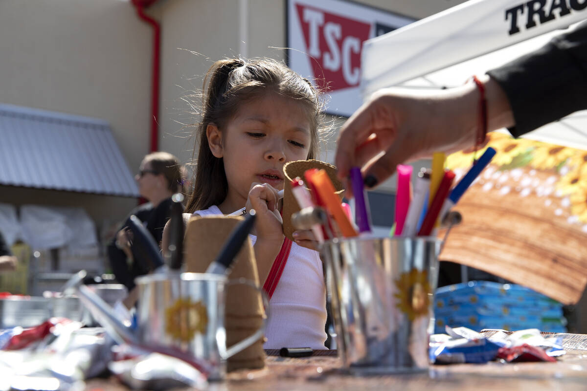 A gardening expo at Tractor Supply Company on Saturday, April 30, 2022, in Las Vegas. (Ellen Sc ...