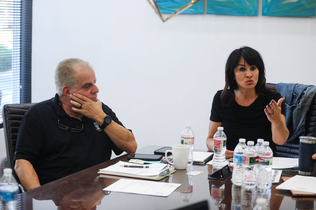 Arnold Stalk,CEO of SHARE Village, listens as his wife and fellow board member, Shannon Ross Ke ...