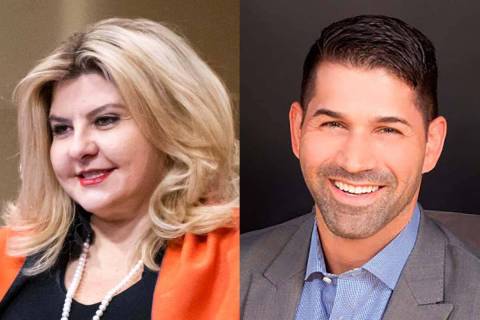 Michele Fiore and Manny Kess, Republican candidates for Nevada treasurer, 2022 primary.