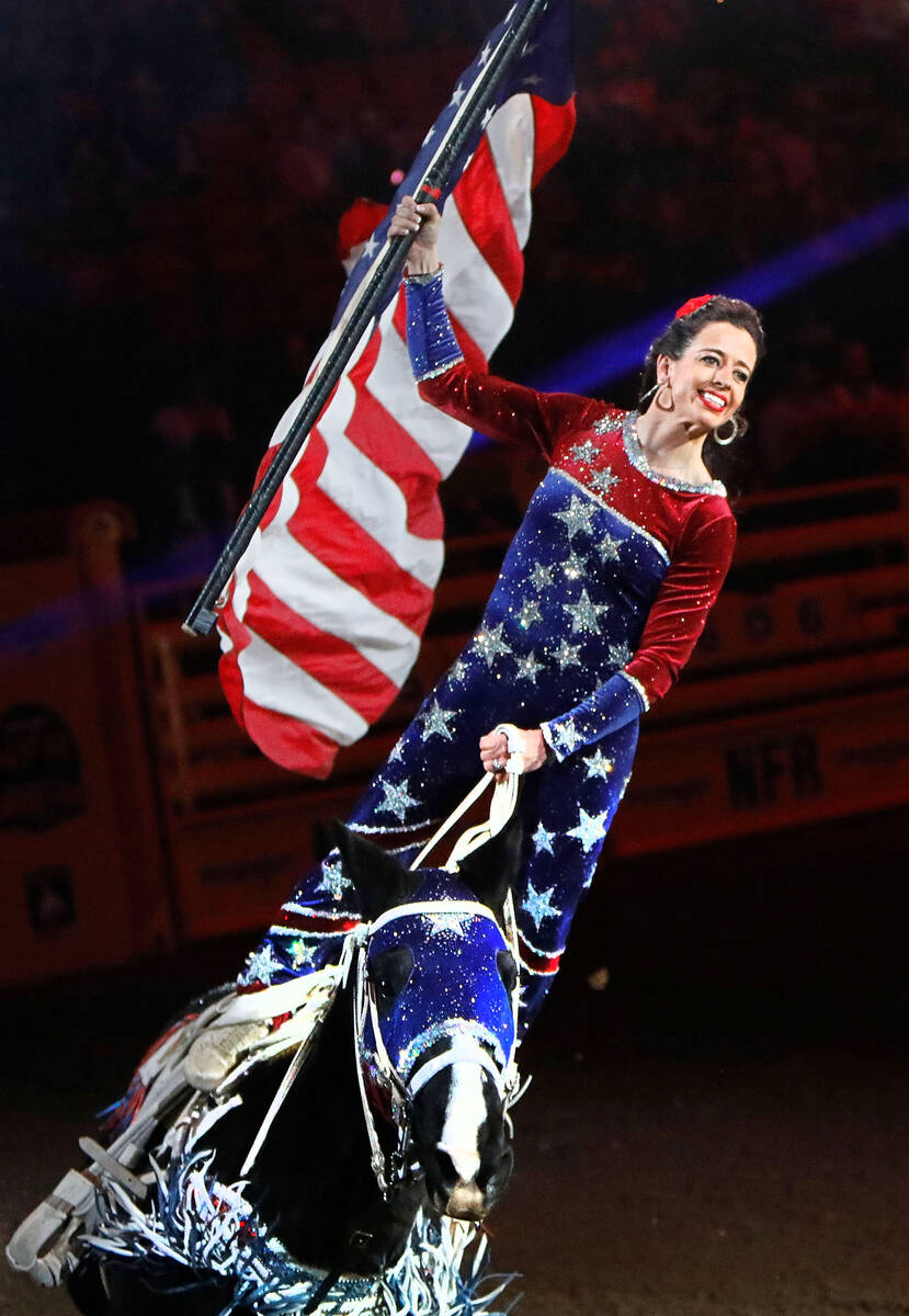 Madison MacDonald Thomas performs during the opening act before the seventh go-round of the Nat ...