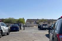 Las Vegas police investigate a homicide on the 3900 block of Las Vegas Boulevard North on Frida ...