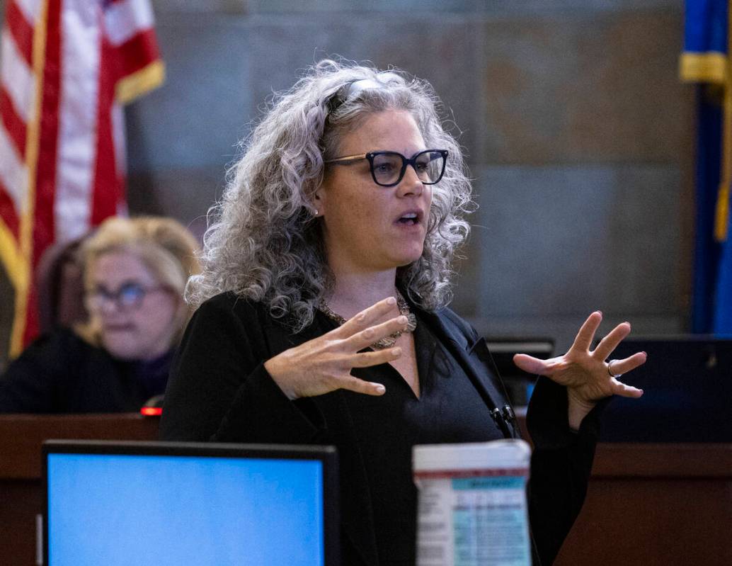 Defense attorney Monique McNeill delivers her closing argument during Wendell Melton’s murder ...