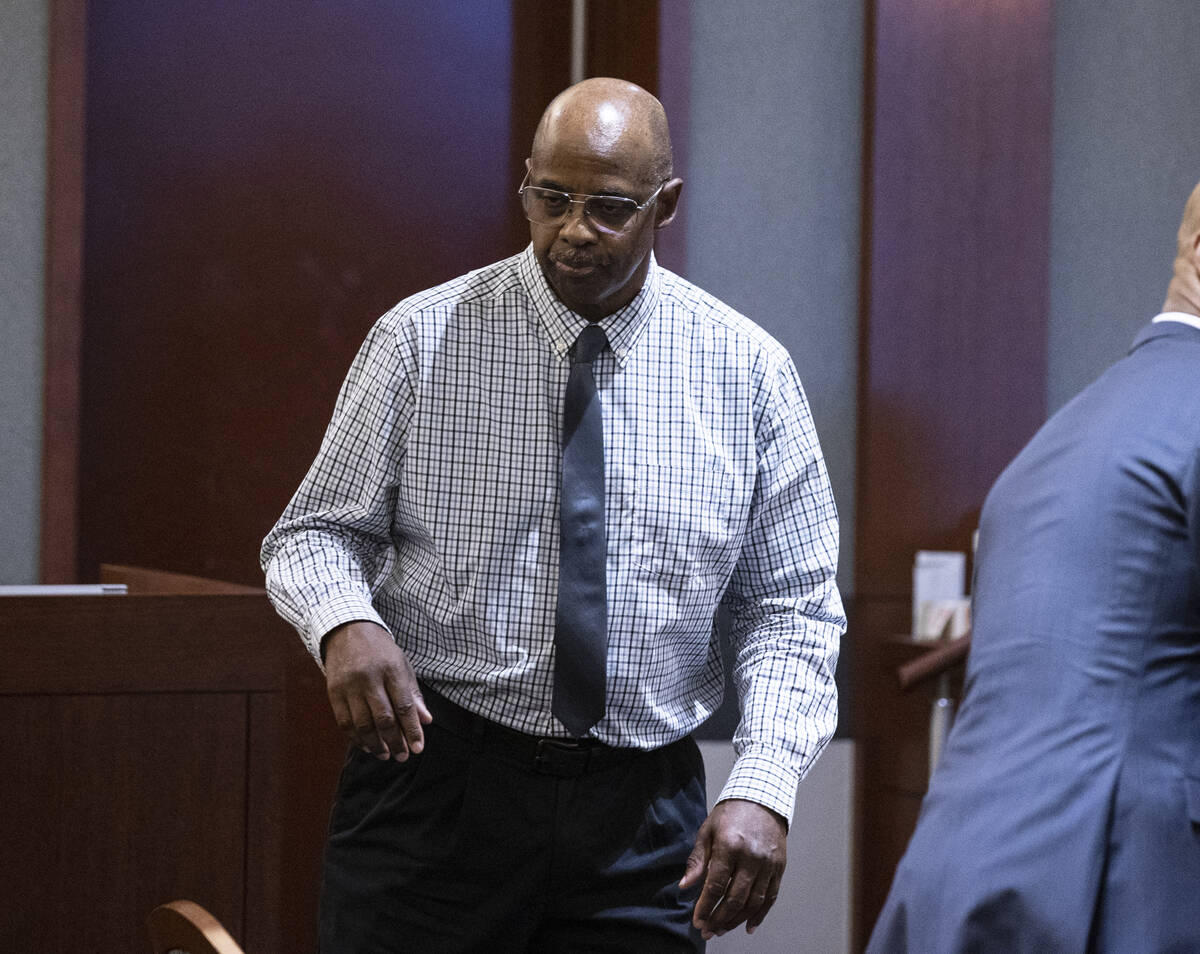 Wendell Melton appears in court before a jury found him guilty of killing his 14-year-old son i ...