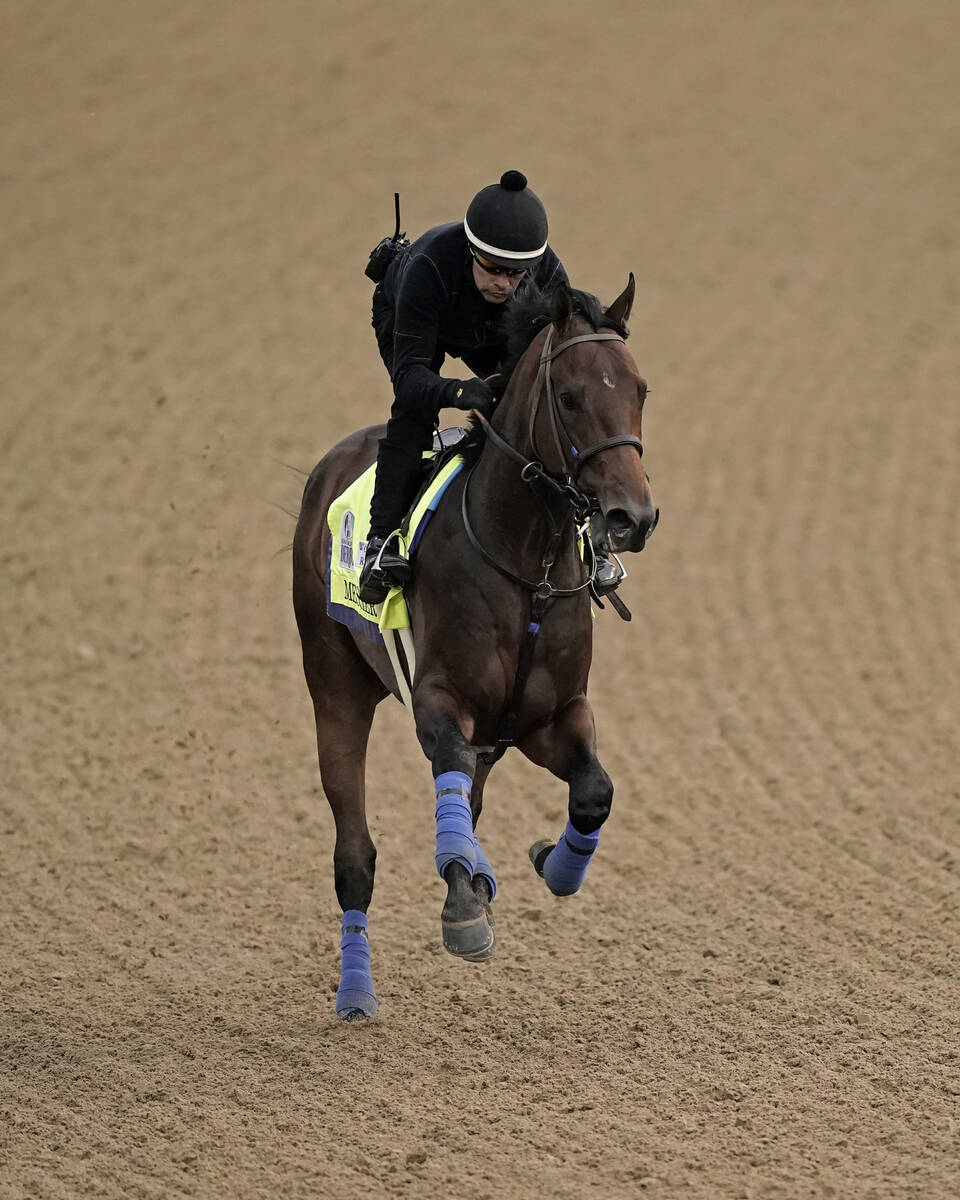 Kentucky Derby entrant Messier works out at Churchill Downs Wednesday, May 4, 2022, in Louisvil ...