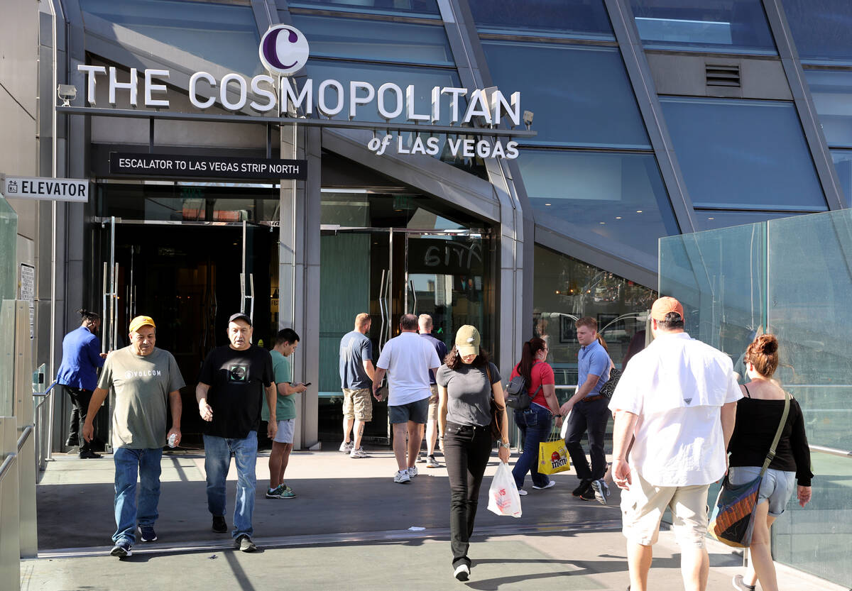 The Cosmopolitan of Las Vegas on the Strip in Las Vegas Wednesday, May 4, 2022. The Nevada Gami ...