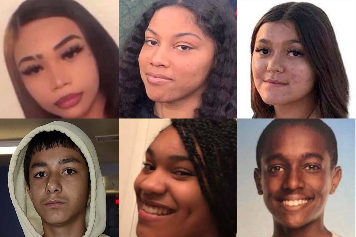 Top: Arianna Gomez, 14; Ashlyn Parker, 17; Audrey Paulsen, 16. Bottom: Emilio Hernandez, 14; El ...