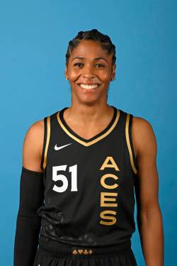 LAS VEGAS - 2 MEI: Sydney Colson #51 dari Las Vegas Aces berpose untuk sundulan selama media...