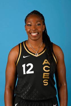 LAS VEGAS - MAY 02: Chelsea Gray #12 of the Las Vegas Aces poses for a head shot during media ...