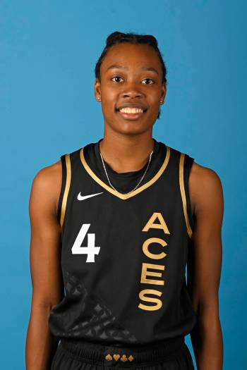 LAS VEGAS - MAY 02: Aisha Sheppard #4 of the Las Vegas Aces poses for a head shot during media ...