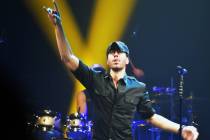 Enrique Iglesias performs at MGM Grand Garden on Saturday, Sept. 25, 2021. He is returning to t ...
