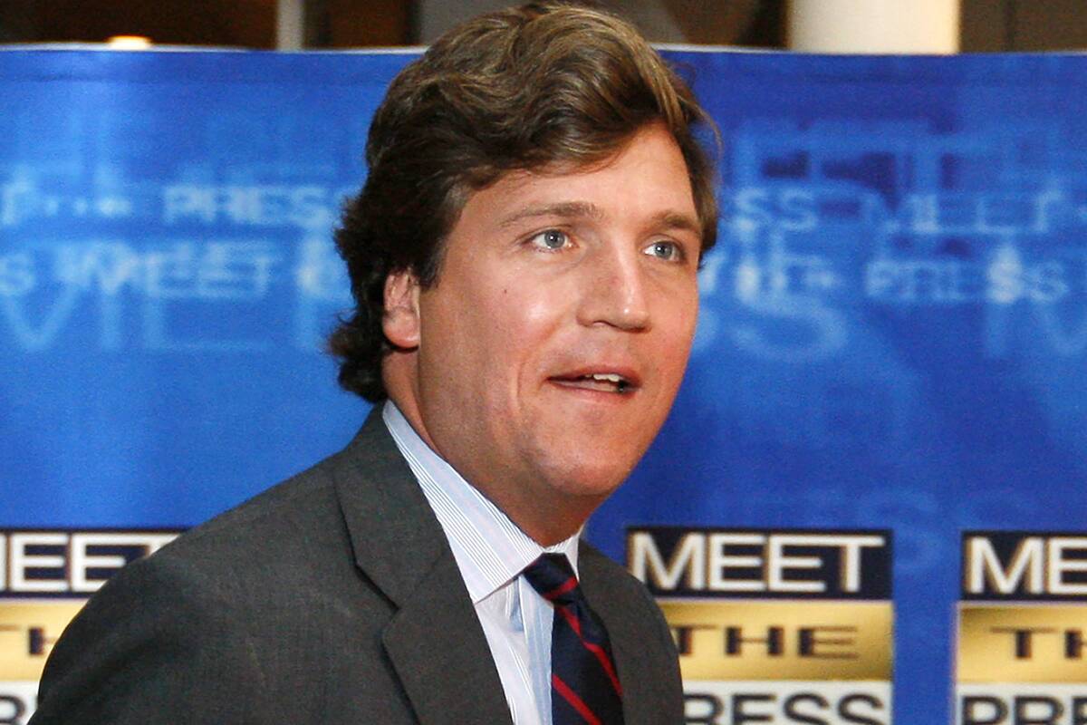 FILE - In this Nov. 17, 2007 file photo, political commentator Tucker Carlson arrives for the 6 ...
