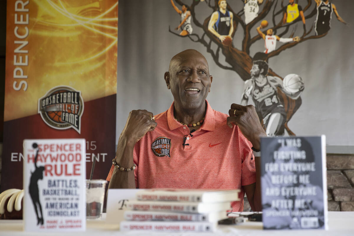 NBA legend Spencer Haywood hosts a book signing at the DragonRidge Country Club in Henderson, T ...