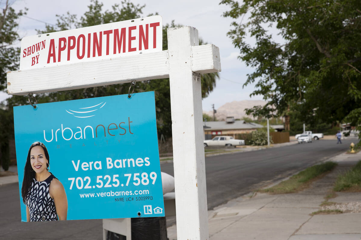 A home is for sale in the Huntridge neighborhood on Thursday, May 5, 2022, in Las Vegas. (Ellen ...