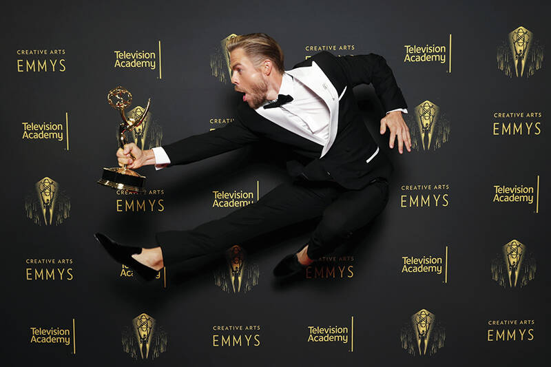 Derek Hough, winner of the Emmy for outstanding choreography for variety or reality programming ...