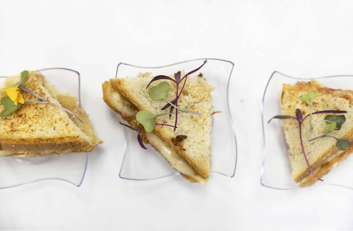 Grilled cheese sandwichs at UNLVino on Saturday, May 7, 2022, at UNLV College of Hospitality, i ...