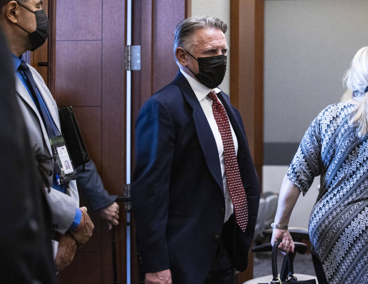 Gregory "Brent" Dennis enters the courtroom during his sentencing at the Regional Justice Cente ...