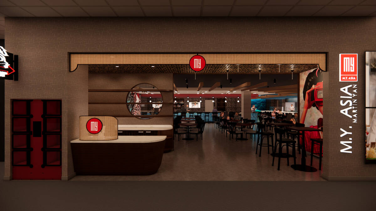 A rendering of the entrance to M.Y. Asia, the first Las Vegas restaurant from celebrated chef M ...