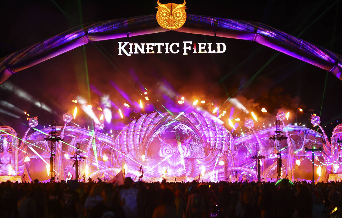 Kygo performs at the Kinetic Field stage during the final day of the Electric Daisy Carnival at ...