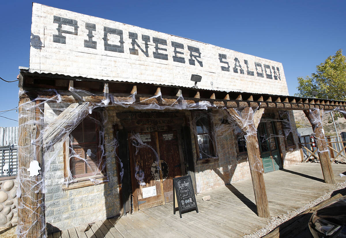 The Pioneer Saloon is seen, Thursday, Oct. 28, 2021, in Goodsprings, Nev. (Chitose Suzuki / Las ...