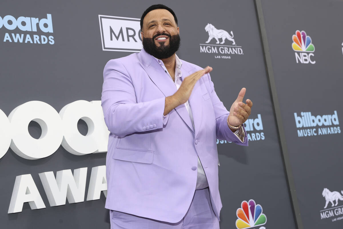 DJ Khaled poses on the red carpet for the Billboard Music Awards at the MGM Grand Garden Arena ...