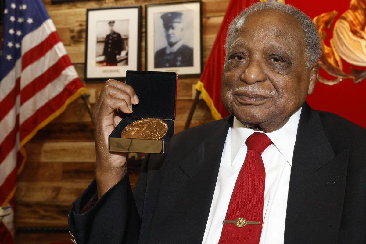 Las Vegas man, 96, honored as one of first Black Marines