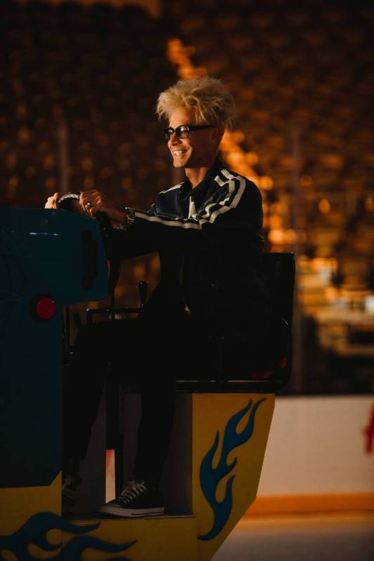 Laugh Factory at the Tropicana headliner Murray Sawchuck is shown driving the Zamboni for The D ...