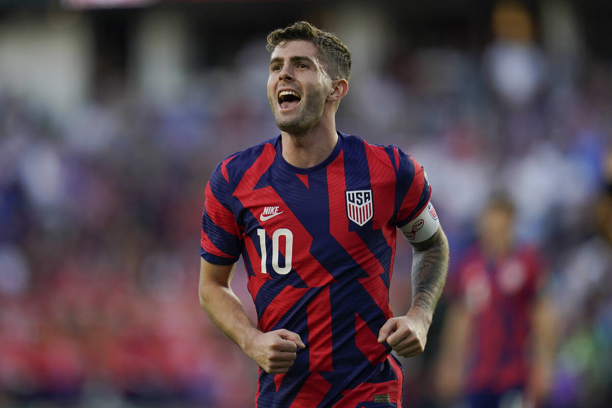 United States' Christian Pulisic reacts during the first half of a FIFA World Cup qualifying so ...