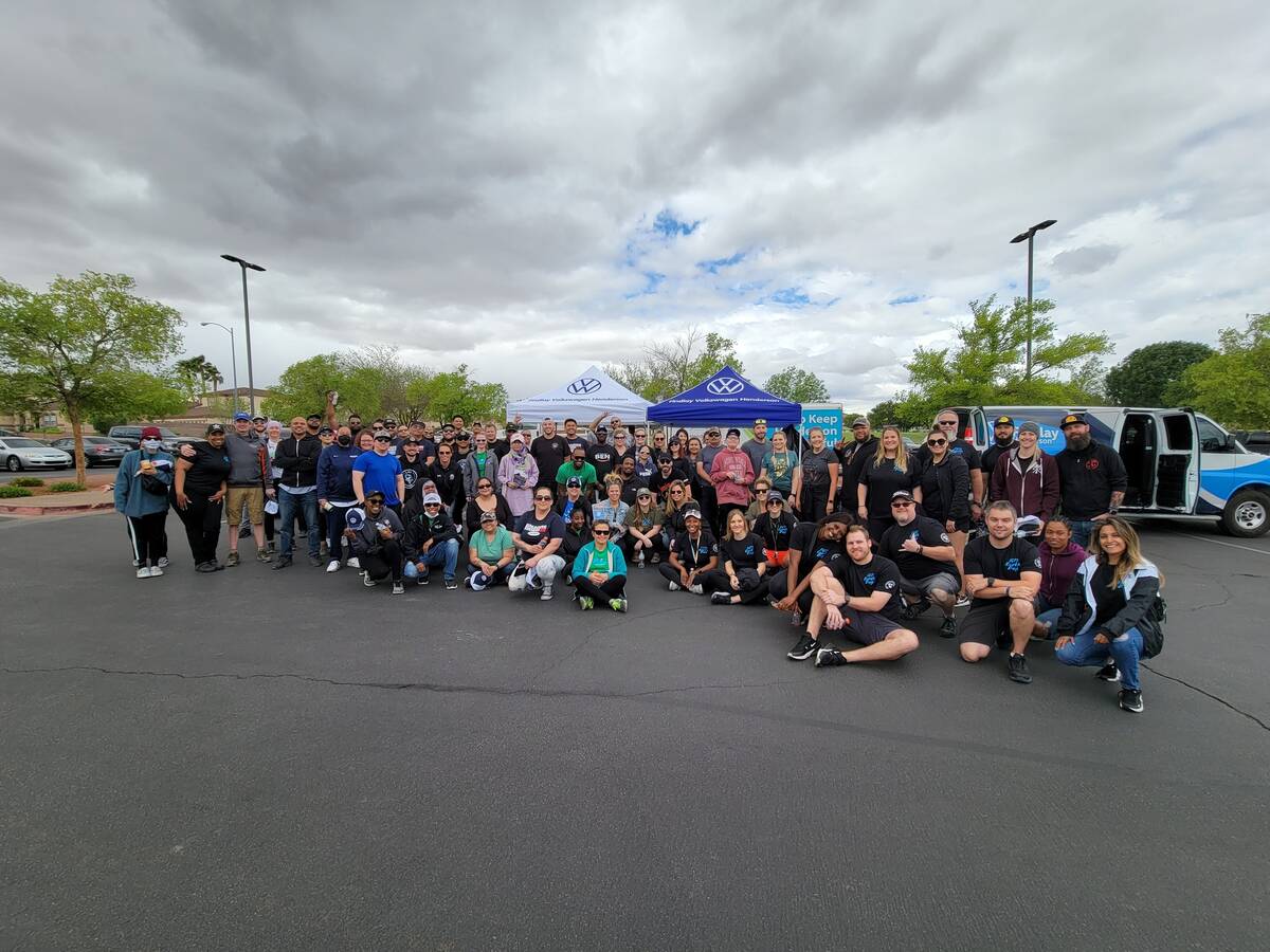 The Las Vegas community gathered together to support Findlay Volkswagen Henderson in cleaning a ...