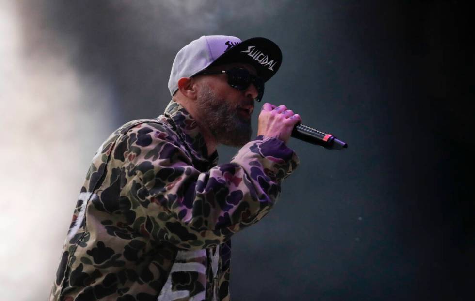 Singer Fred Durst of the US metal band Limp Bizkit performs at the Domination music festival in ...