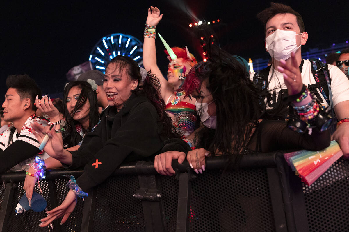 Fans go wild for Riot Ten during the first day of the Electric Daisy Carnival at the Las Vegas ...