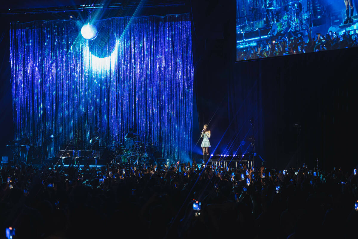 Olivia Rodrigo performs at the Chelsea at the Cosmopolitan of Las Vegas on Friday, May 21, 2022 ...