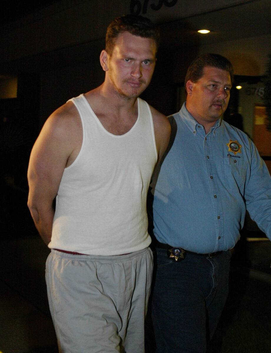 Timmy "T.J." Weber in custody in April 2002. (Review-Journal file)