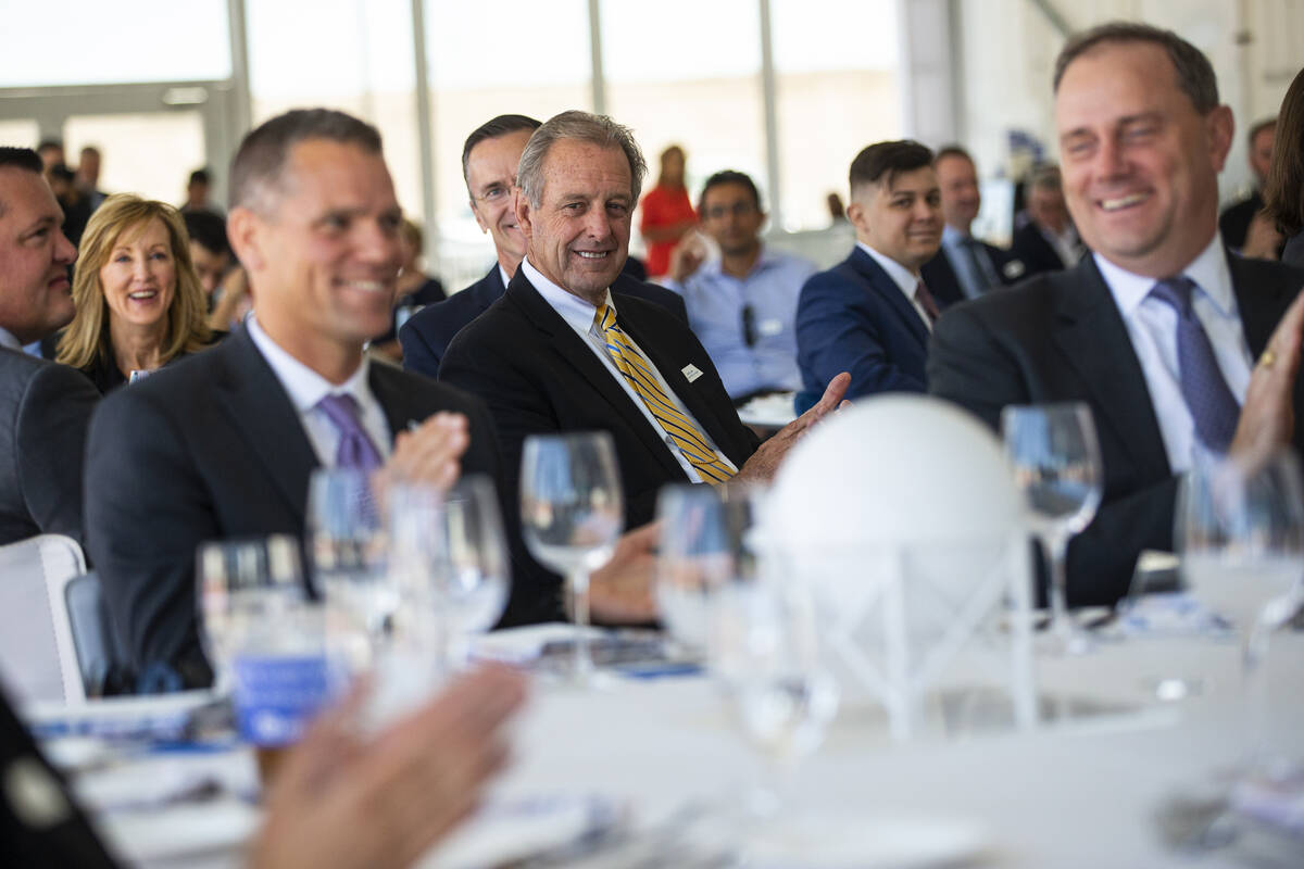 North Las Vegas Mayor John Lee speaks during the opening ceremony of the Air Liquide liquid hyd ...