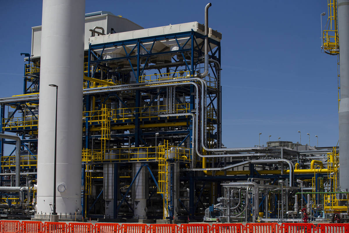 The Air Liquide liquid hydrogen facility is seen on Tuesday, May 24, 2022, in North Las Vegas. ...