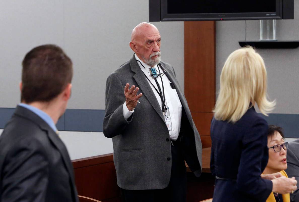 Former Clark County Public Administrator John Cahill, center, in 2017. Bizuayehu Tesfaye Las Ve ...
