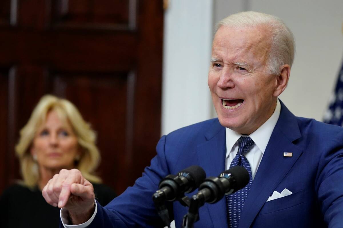 President Joe Biden speaks about the mass shooting at Robb Elementary School in Uvalde, Texas, ...