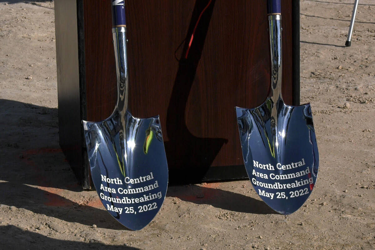 The City of North Las Vegas breaks ground on a future 25,606-square-foot police station located ...