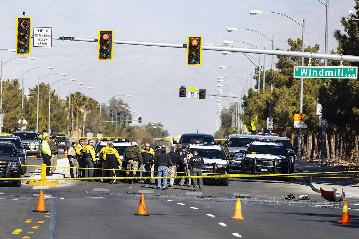 Las Vegas and Clark County School District police are investigating a fatal crash that occurred ...