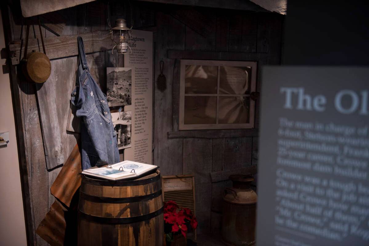 The museum inside the Boulder Dam Hotel on Thursday, May 26, 2022, in Boulder City. Boulder Cit ...