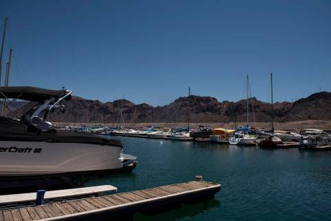 The Lake Mead Marina on Thursday, May 26, 2022, in Boulder City. Bruce Nelson, director of oper ...