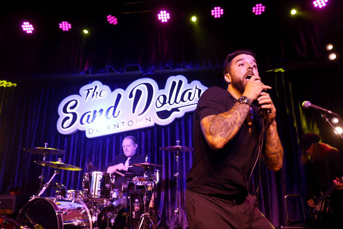 Franky Perez performs on opening night at The Sand Dollar Lounge Downtown in Las Vegas Thursday ...