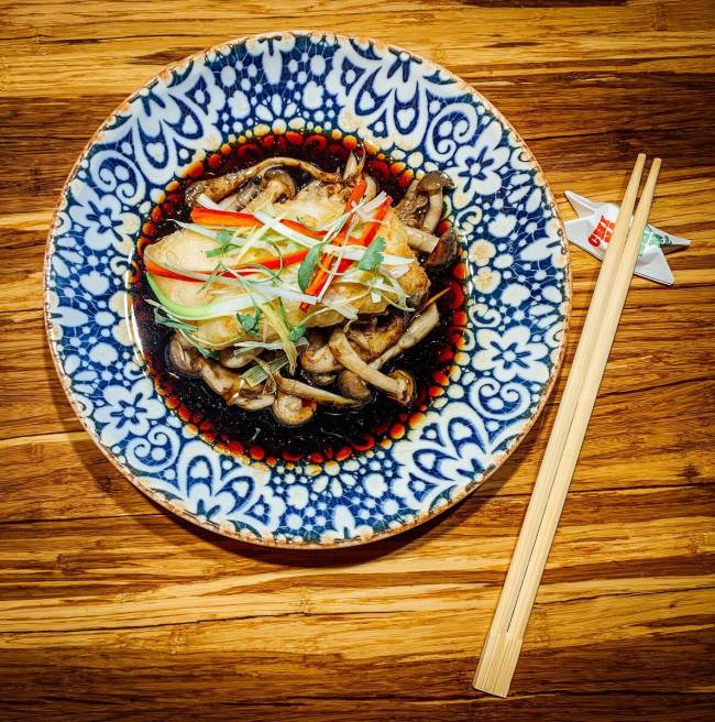 Hidangan ikan di China Poblano, yang menggabungkan masakan Meksiko dan Cina. (China Poblano)