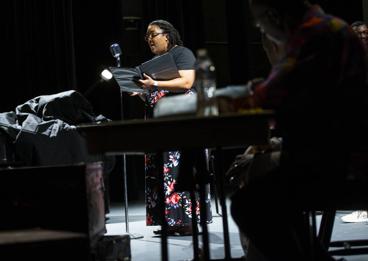 Sheronda McKee-Dollar performs during a rehearsal of “Black Swan Radio Hour” by V ...